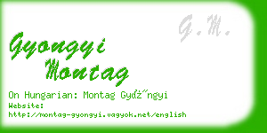 gyongyi montag business card